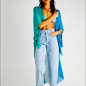 Free People Day Dream Color Block Kimono
